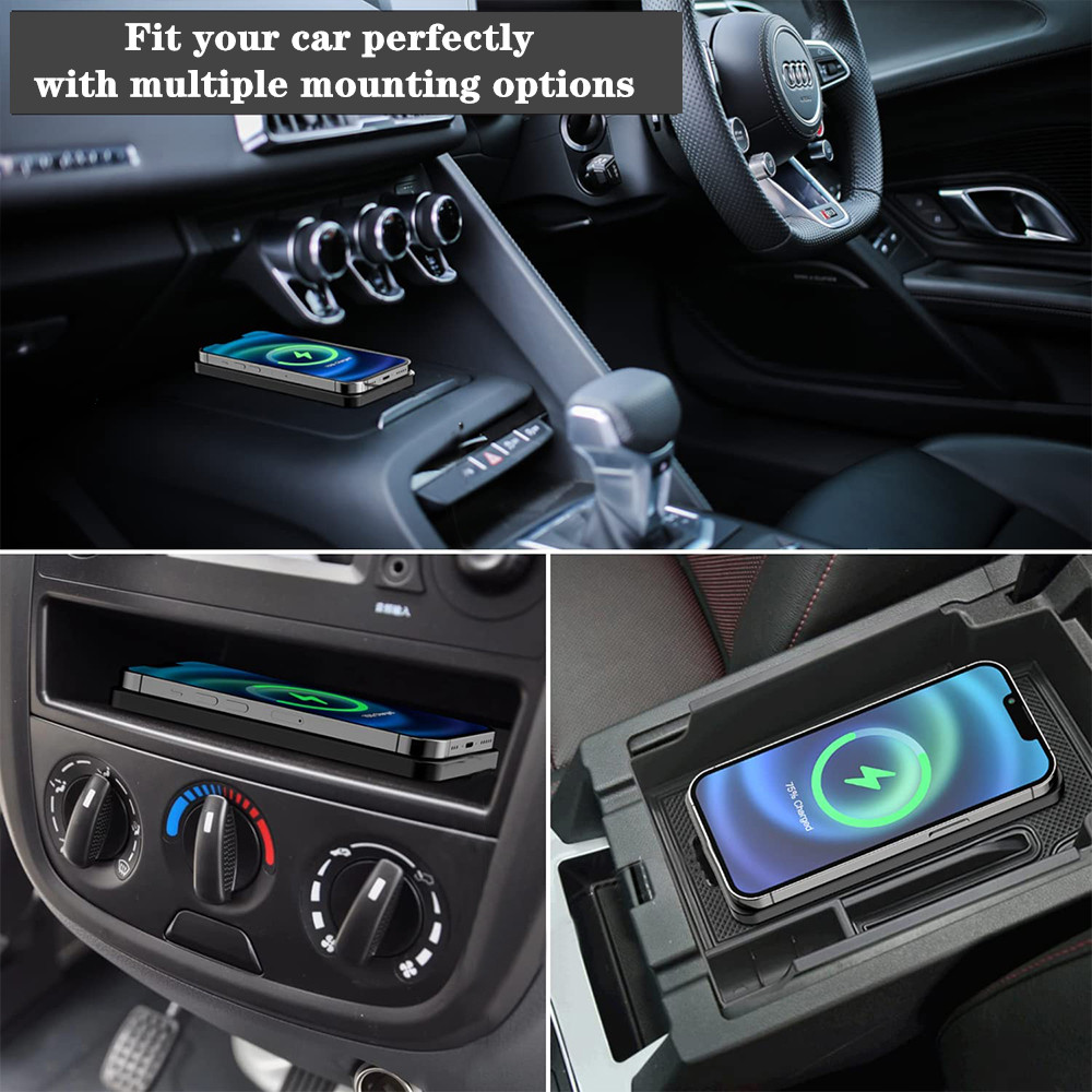 Auto-Wireless-Ladegerät für iPhone 16 15 15 Pro Max 14 13 12 X Samsung S24 S23 Wireless-Autoladegerät Silikon-Pad-Ständer Schnellladegerät