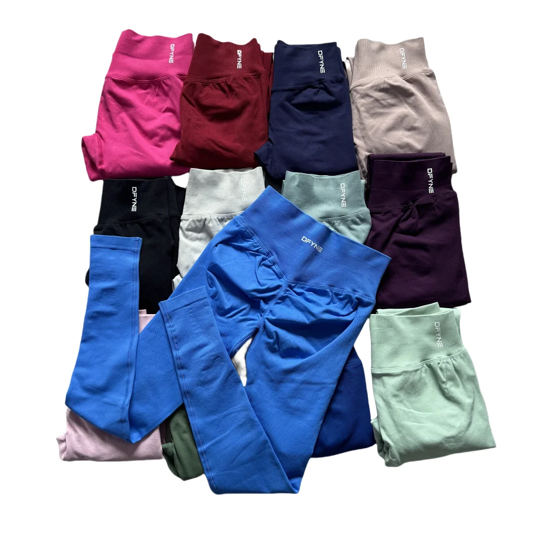 Leggings de impacto para mujer, mallas de Yoga sin costuras con banda baja acanalada, pantalones deportivos para gimnasio, medias de Fitness muy elásticas