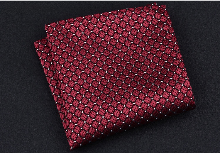 Men's Pocket Square Wedding Tie Red Wine Color British Sle New om Fashionable Korean Version Dress Accessory