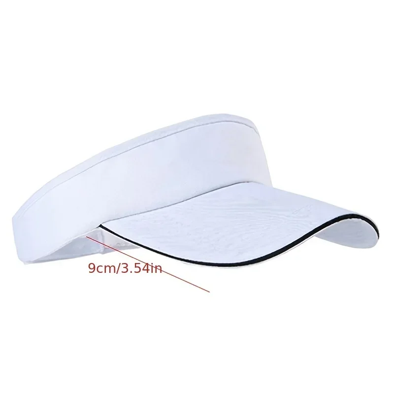 1 pc ajustável universal cor sólida viseira de sol esporte golfe tênis respirável boné cor sólida verão chapéu de sol vazio chapéu superior