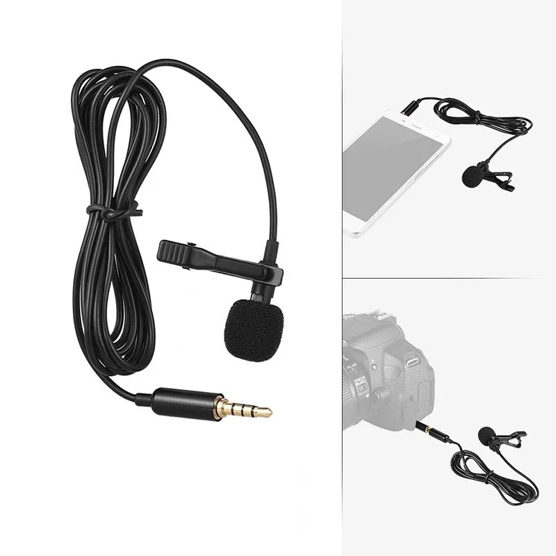 1,5 m Mini Tragbare Lavalier-mikrofon Kondensator Clip-on Revers Mikrofon Wired USB 3,5mm Typ-C mikrofon Für Telefon für Laptop PC