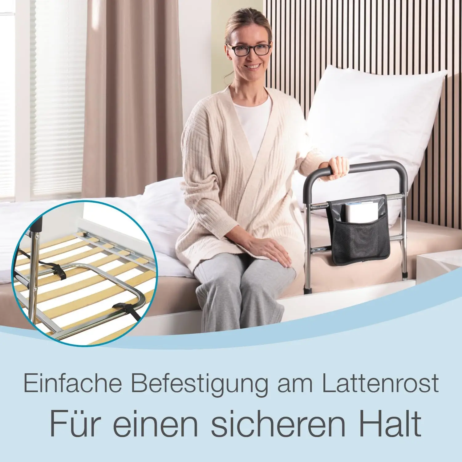Haltegriff, Bettgitter-Regenfallschutz für Erwachsene, Ältere und Senioren, Hilfsmittel im Alltag