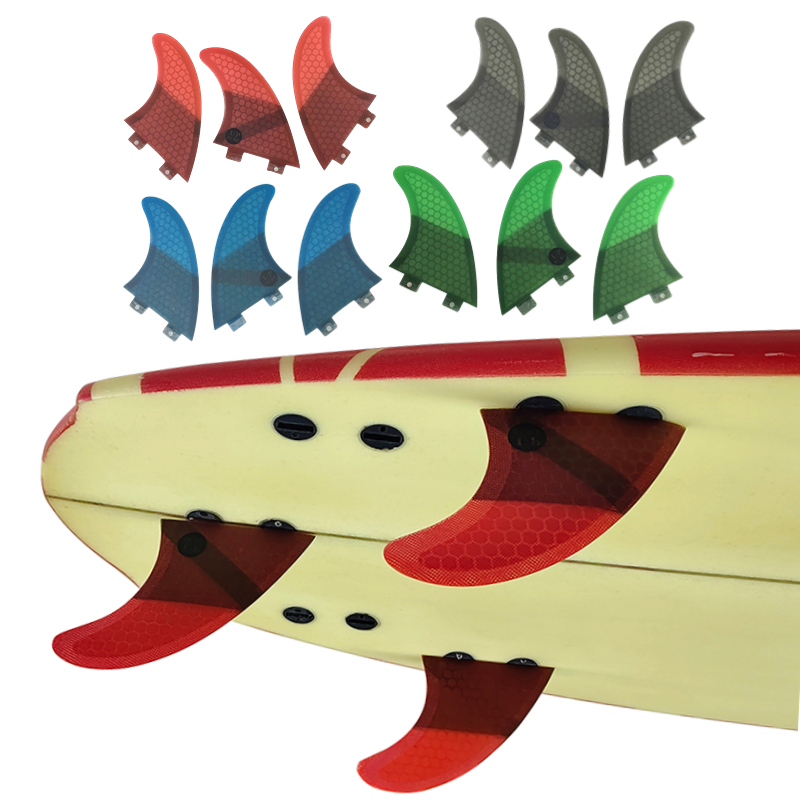 GL/ S/ M/ L/ UK2.1 UPSURF FCS Performer Twin & Tri & Quad Sets Aletas de tabla de surf Aleta de carbono en forma de panal Pestañas dobles 1 aletas de surf
