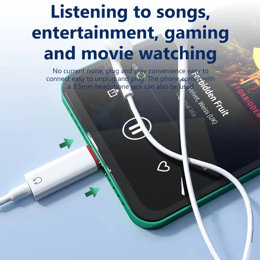 NNBILI Adapter słuchawkowy typu c na 3,5 mm Konwerter audio USB C na 3,5 mm do iPhone'a 15 Samsung Złącze słuchawkowe USB C na 3,5 mm