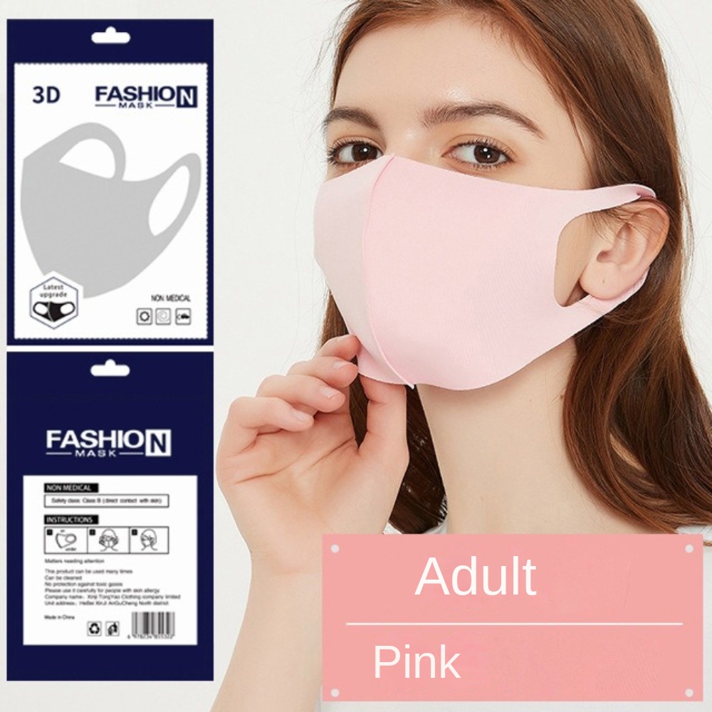 Nova máscara de seda gelo respirável lavável anti-uv protetor solar máscara à prova de poeira véu facial presente