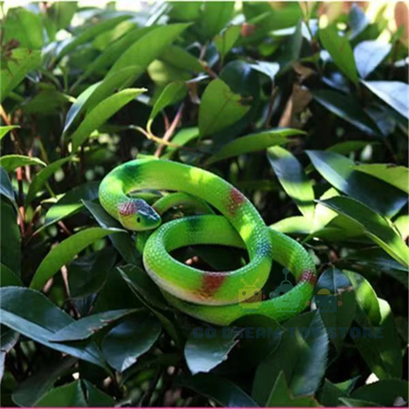 2PCS Simulated Snake Prank Trick Toys Halloween Practical Joke Gadget Props Decoration Fun Scary Tricky Toy Soft Rubber Gift