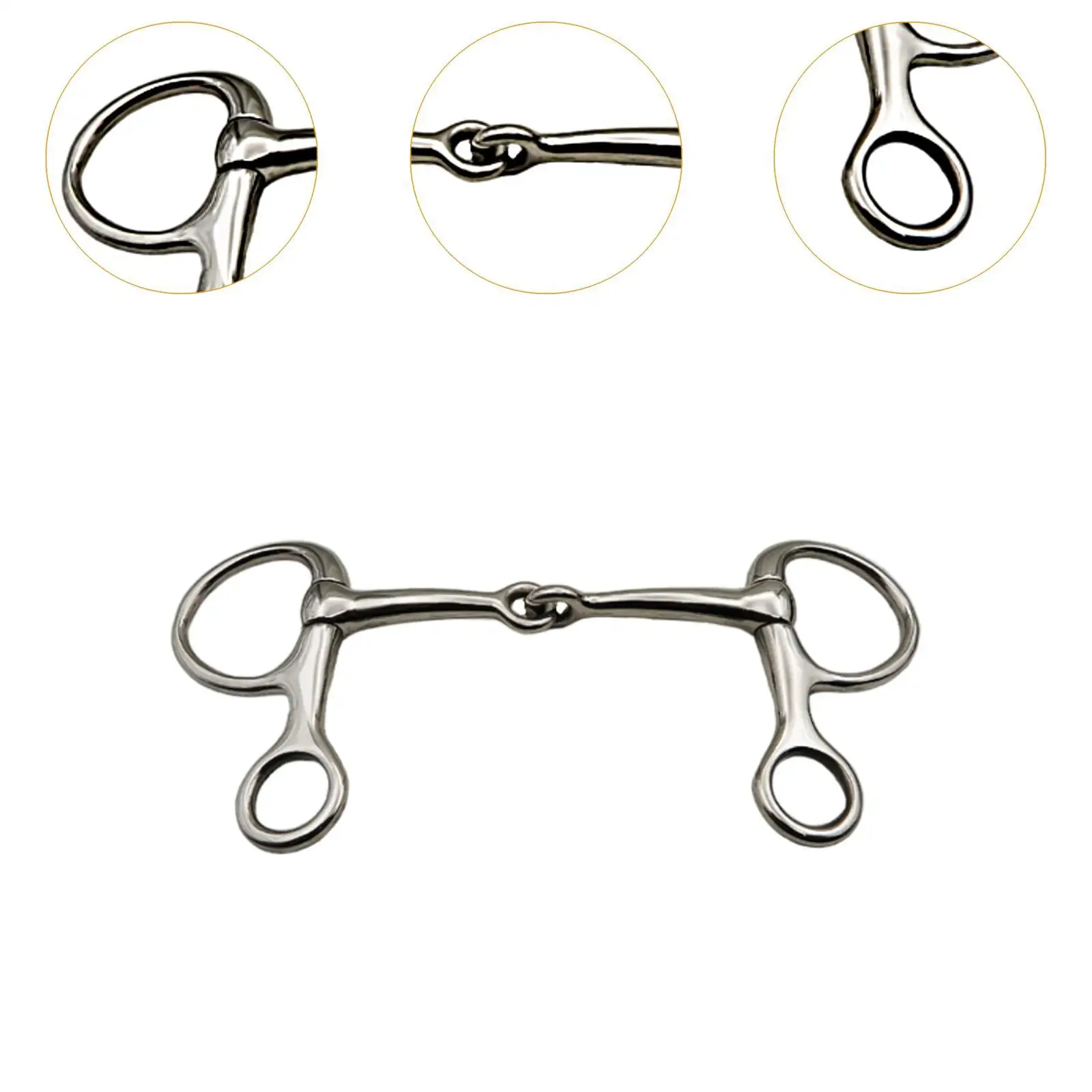 Horse Bit หอยทากขี่ม้าชิ้นปากสแตนเลสอเนกประสงค์
