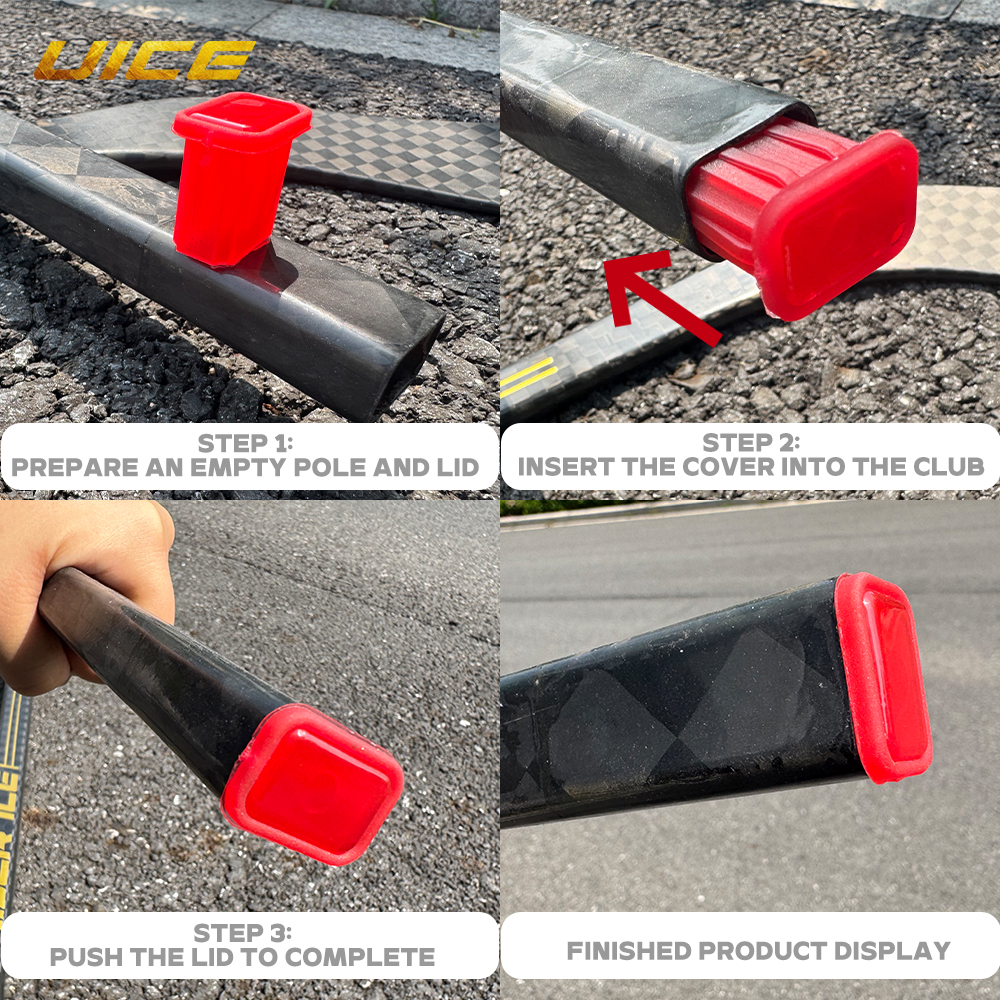 Eishockey-Stick-Endkappe, 10 Stück, Set, 3 Farben, Gummi-Endstopfen, Zubehör für Eishockey-Sticks für Erwachsene