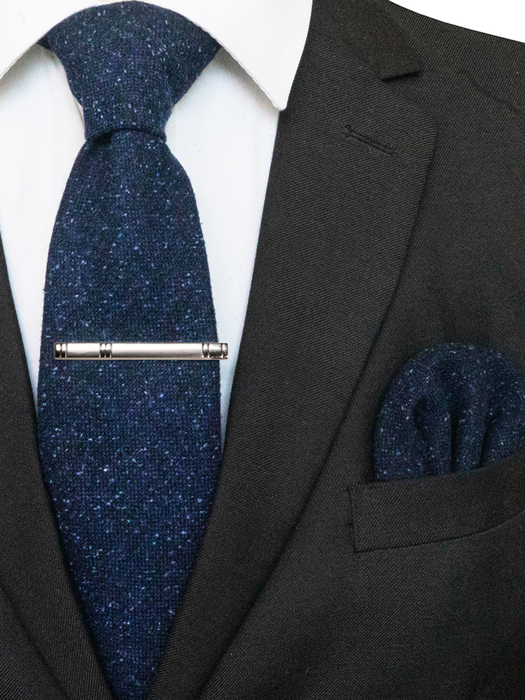 JEMYGINS однотонный кашемировый шерстяной галстук и нагрудный квадратный зажим для галстука, наборы для мужчин, повседневный аксессуар для галстука, подарок