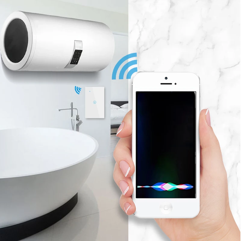 Interruptor de caldera con WiFi, calentador de agua inteligente, automatización del hogar, Control por voz por Alexa, Google Home, Apple, Siri, 20A, estándar US/AU HomeKit