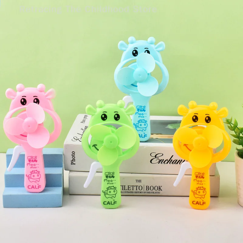 Cartoon Fan Hand Pressure Fan Children's Toy Cute Dinosaur Mini Student Portable Handheld Manual Summer Classroom Small Fans