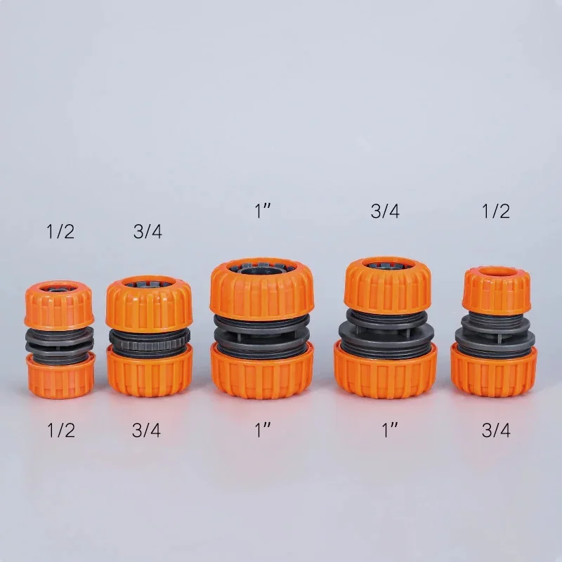 Garden Watering Hose Plastic Quick Connector 1/2" 3/4'' 1 Double Male  Coupling Joint Adapter Extender Set for  Pipe