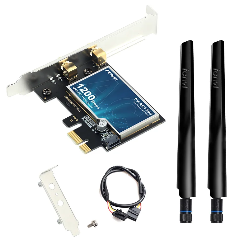 fenvi AC1200 WiFi 5 PCI-E Wireless Adapter Bluetooth 4.0 Dual Band 5G/2.4G Wi-Fi For Intel 802.11ac Network Card Win 7/8/10/11