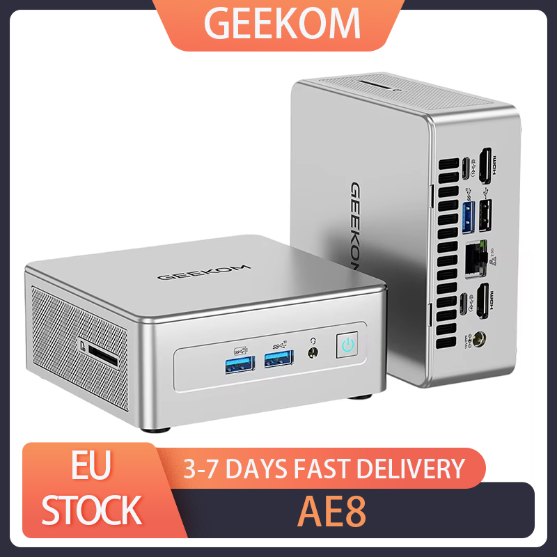 Geekom ae8 ai mini pc, amd ryzen 7 8845hs 8 kerne max 5,1 ghz, 32gb ddr5 5600mhz ram 512gb ssd, wifi 6e bluetooth 5.2, 3 * usb 3,2
