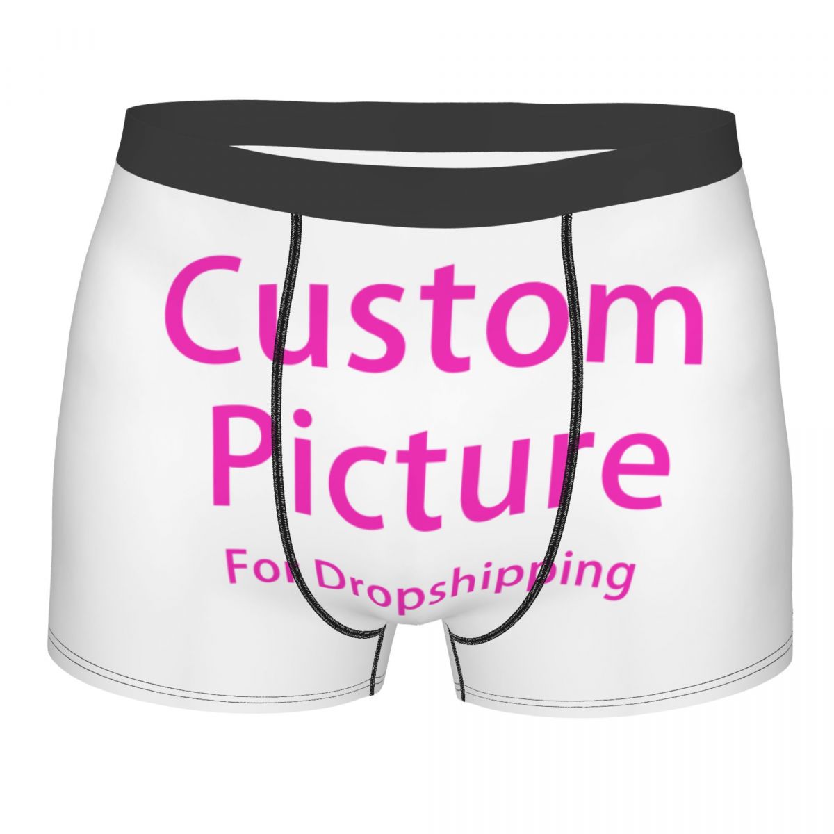 Moda masculina personalizada foto Logo ropa interior personalizada DIY estampado Boxer calzoncillos pantalones cortos suaves bragas calzoncillos