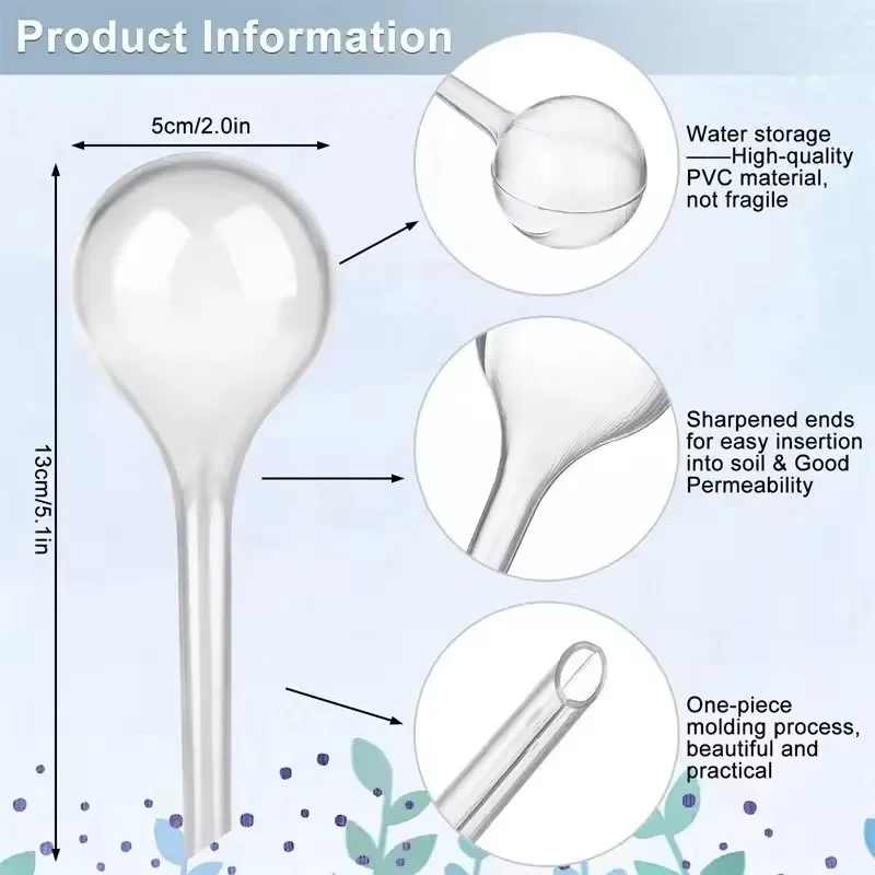Alimentatore d'acqua per piante Sfere di plastica automatiche Dispositivo per l'acqua da giardino Piante Lampadine per irrigazione Dispositivi per l'irrigazione a goccia con irrigazione automatica