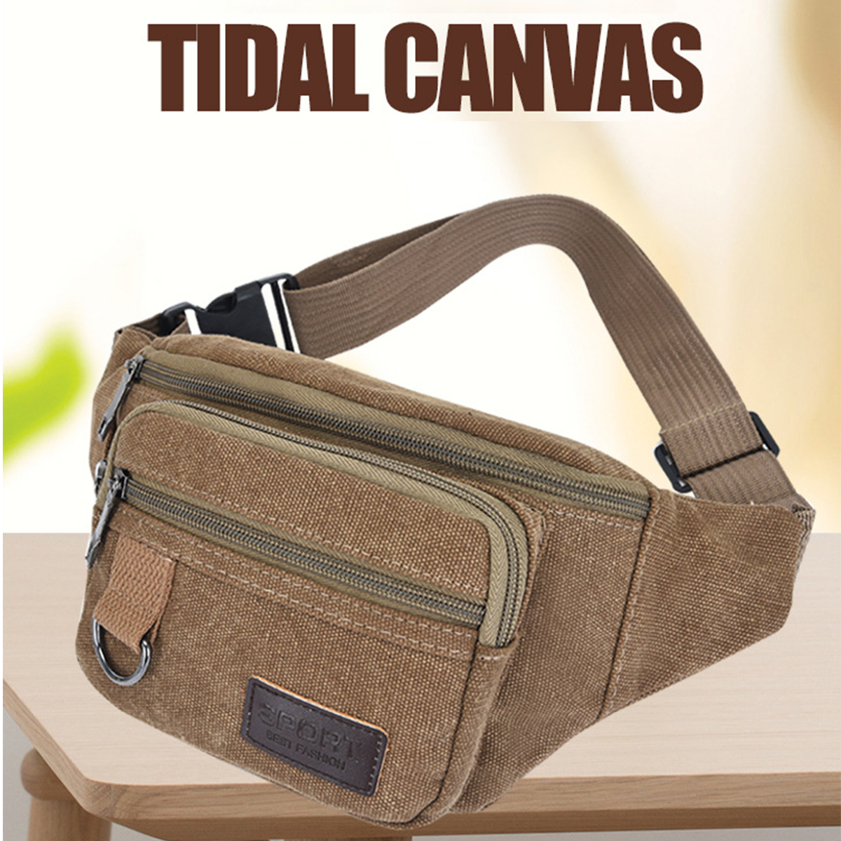 Dicke Canvas-Hüfttasche, Outdoor-Freizeitsport-Umhängetasche, tragbare Handytasche zum Wechseln für Herren, multifunktional-LJX