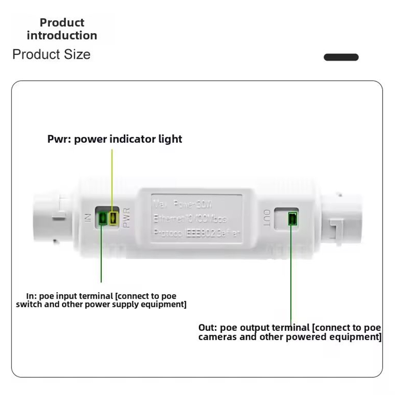 Neuer POE-Extender/Repeater für den Außenbereich, wasserdicht, 200 Meter Verlängerung, POE-Injektor-Adapter, IEEE802.3at/af
