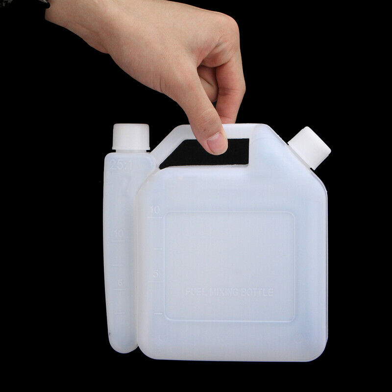 1 L หม้อน้ํามันน้ํามันเชื้อเพลิงผสมขวดถัง 2 จังหวะสําหรับลูกโซ่ Trimmers 1:25 50:1 เครื่องตัดหญ้า Line Strimmers สวนอุปกรณ์