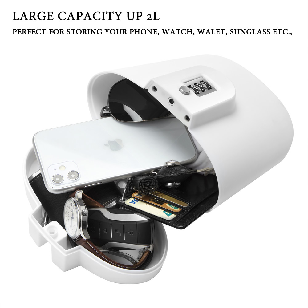 Kreative Tragbare Farbe Sicher Box 3-stellige Kombination Schloss Mit Stahl Draht Outdoor Camp Sport Strand Eimer Sicherheit Lagerung box