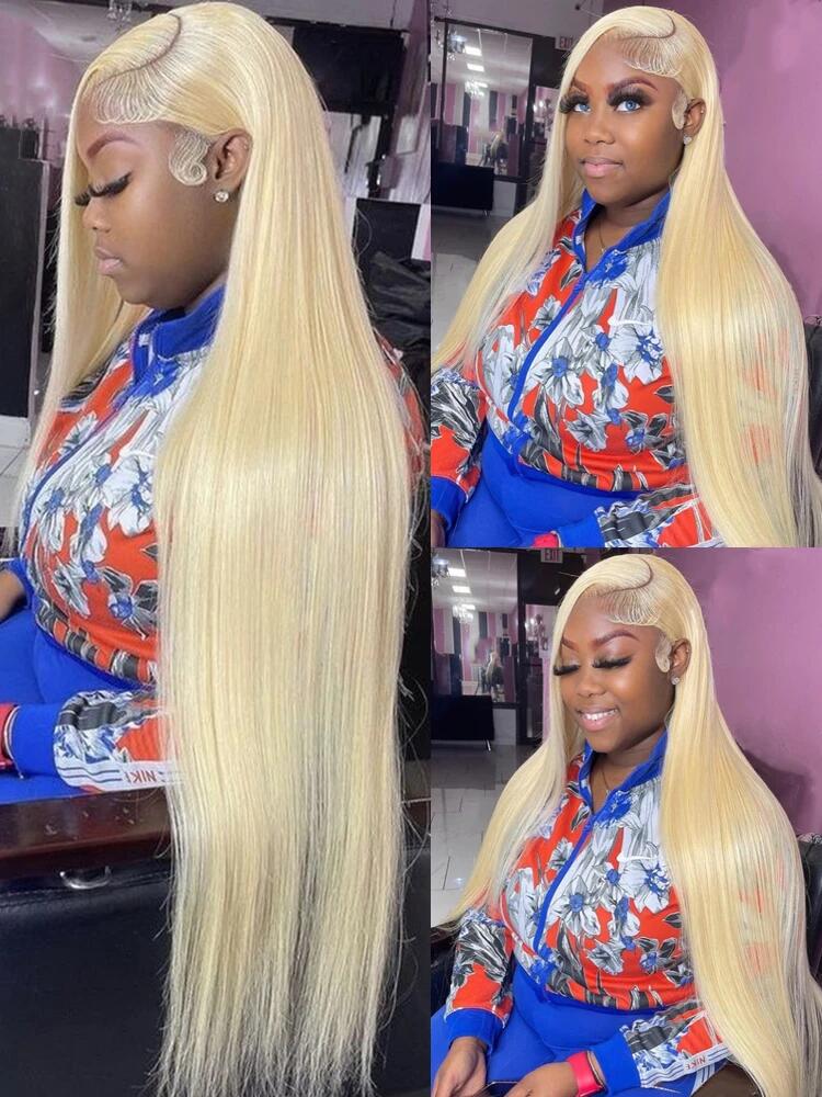 38 40 Inches 613 HD Lace Frontal Wigs 13x4 13x6 360 Honey Blonde Brazilian Straight Lace Front Frontal Human Hair Wigs for Women