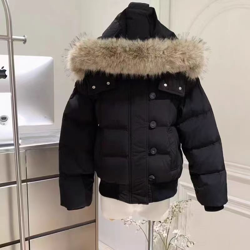 Amerikanischen retro pelz kragen warme einfarbig frauen mit kapuze baumwolle mantel ins winter lose beiläufige dünne baumwolle mantel jacken