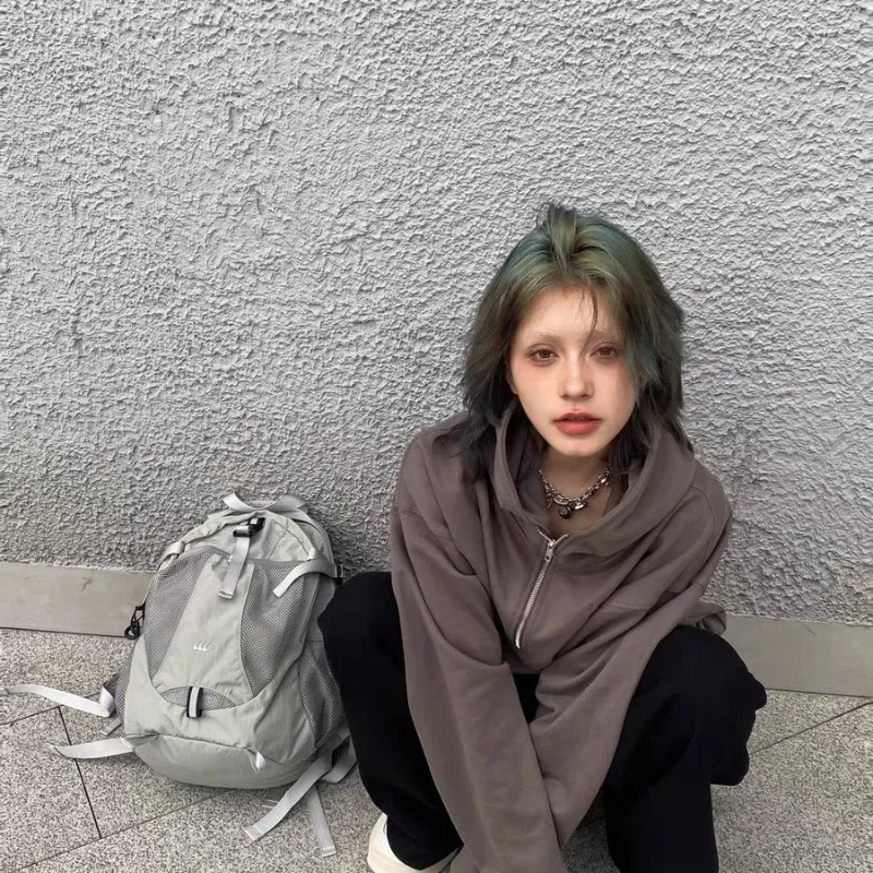 Mochilas de moda Vintage para mujer, morrales informales de moda Y2k, mochilas escolares estéticas para estudiantes, mochilas japonesas Grunge que combinan con todo