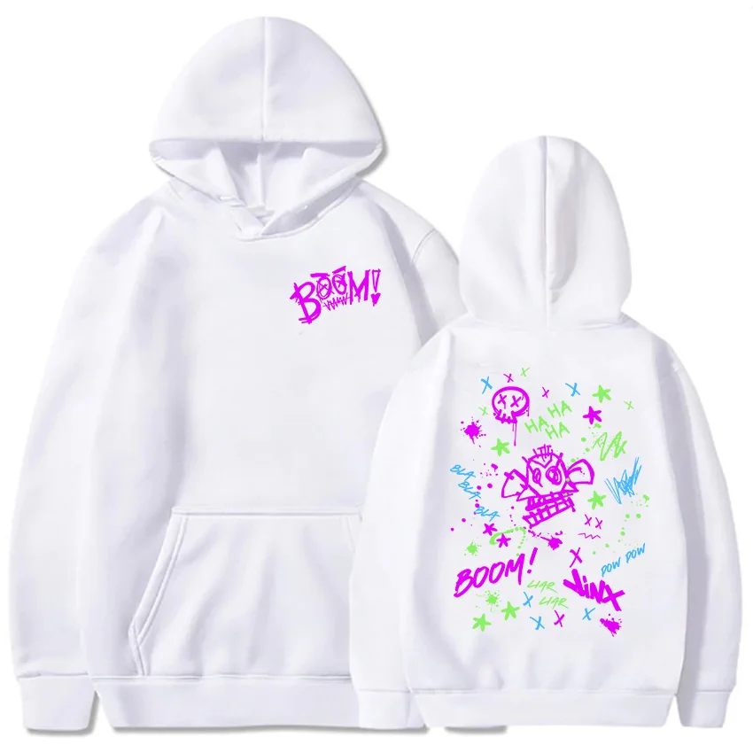 Sudadera con capucha para Mujer Boom Monkey Jinx Arcane Hahaha sudaderas con capucha de dibujos animados divertidas sudaderas gráficas Sudadera Mujer con capucha de invierno tela Unisex