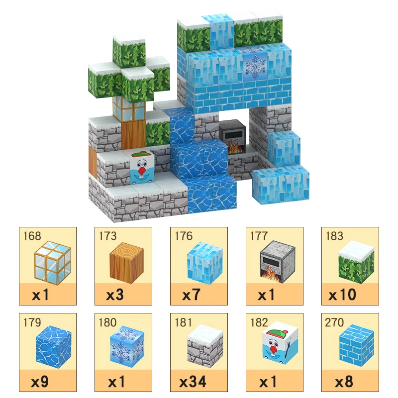 My World แม่เหล็กแม่เหล็กบล็อกตัวต่อ3D เด็ก, แม่เหล็ก DIY ของเล่นประกอบเพื่อการศึกษาของขวัญวันฮาโลวีน/คริสต์มาสสำหรับเด็กผู้ชายและเด็กผู้หญิง