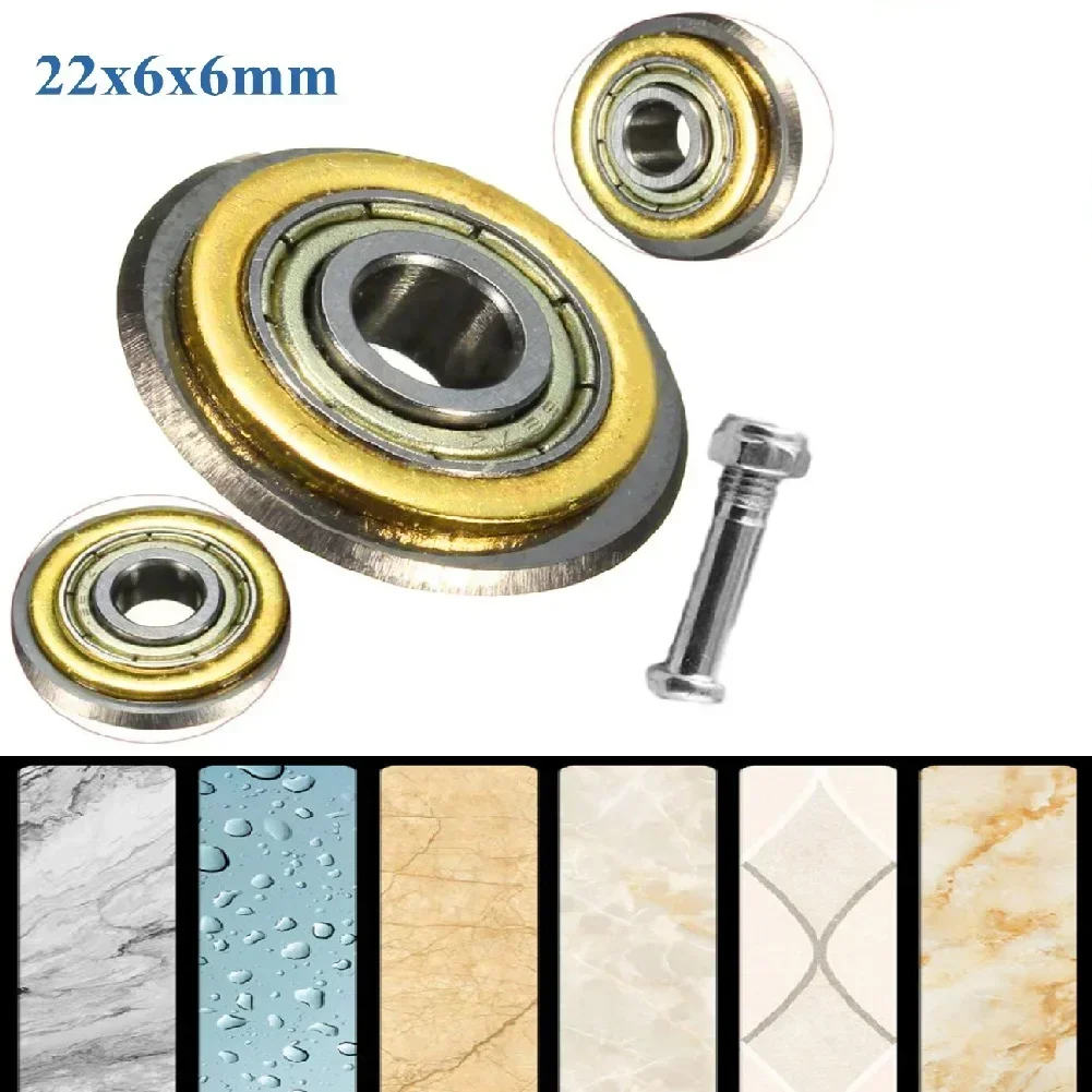 22*6*6mm Rotary Bearing Wheel Replacement Glass Ceramic Tile Cutting Wheel Cutter Spare Manual Tile Brick Cutter Accessories