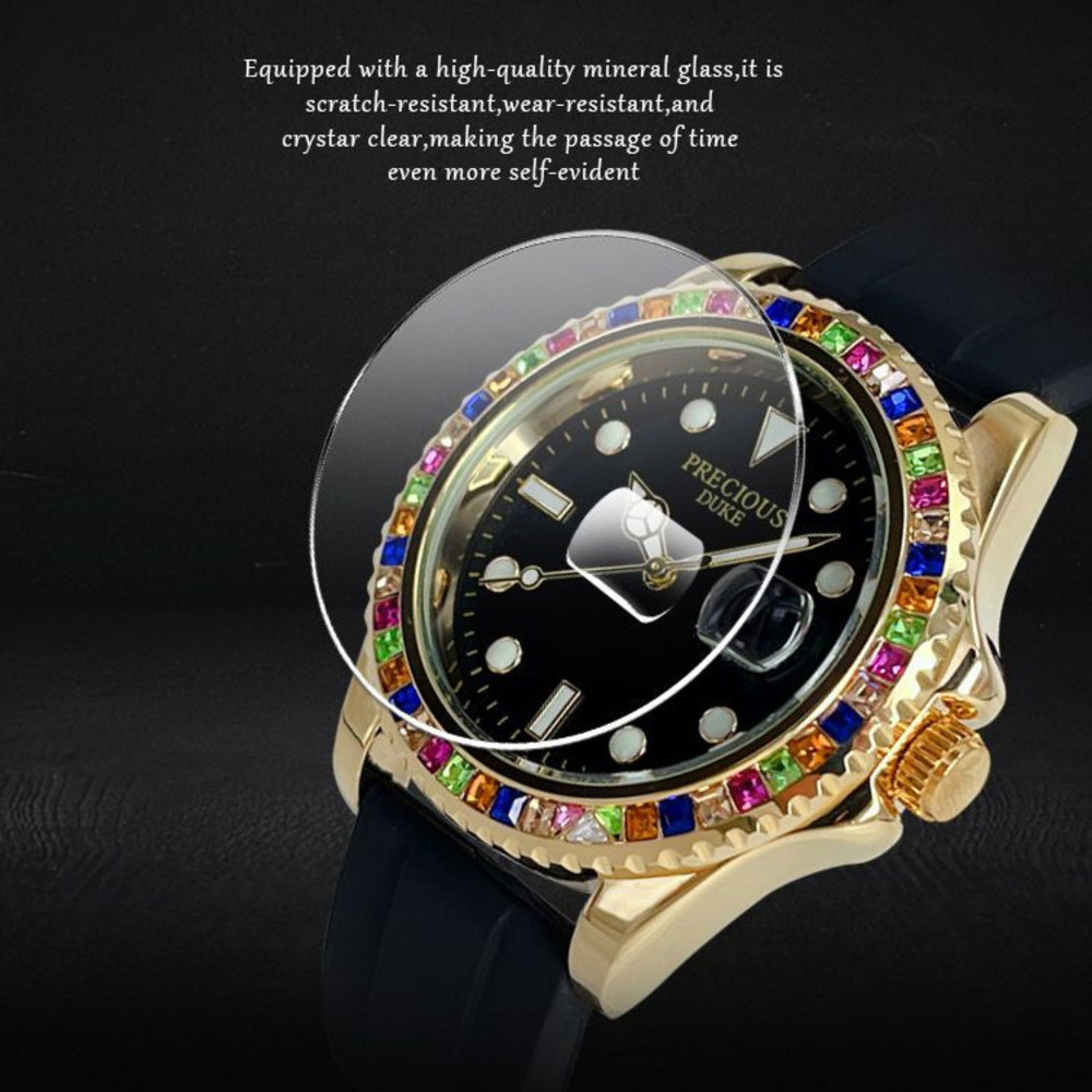 PRECIOUS นาฬิกาแฟชั่นผู้ชายกันน้ําคลาสสิกแบรนด์หรูคู่นาฬิกา Night Light วันที่นาฬิกาควอตซ์