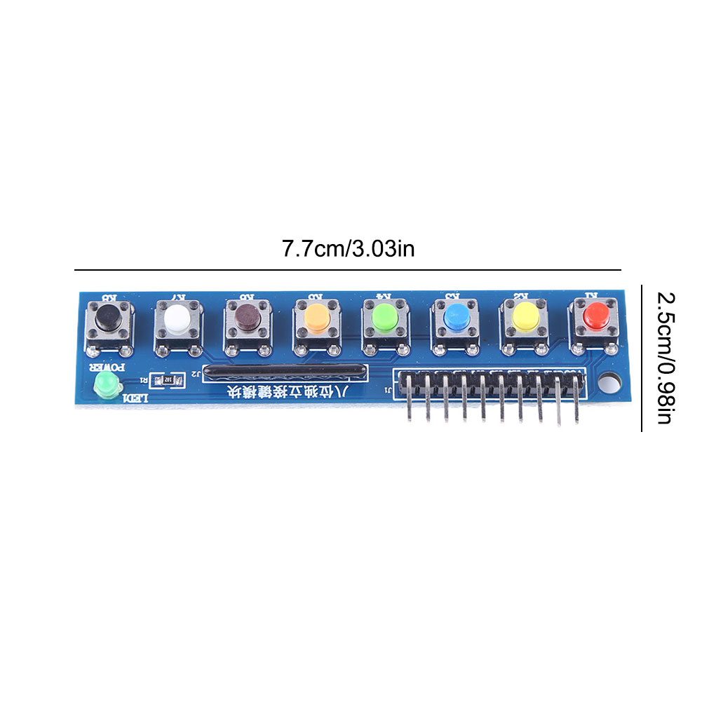 8-Tasten-Touch-Tastenmodul mit LED-Anzeige, Tastaturmodul, Tastaturmodul für Arduino ARM Raspberry Pi