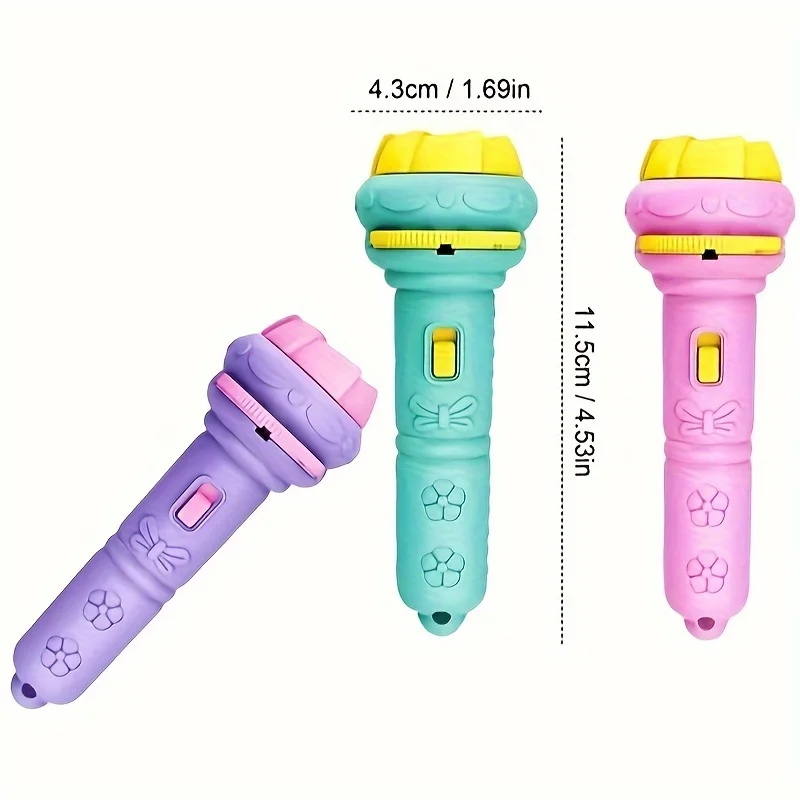 hot selling 1pc Fun Projection Flashlight: Stimulate Imagination with 32 Patterns And 4 Cards - Suitable for Ages 3-12 children