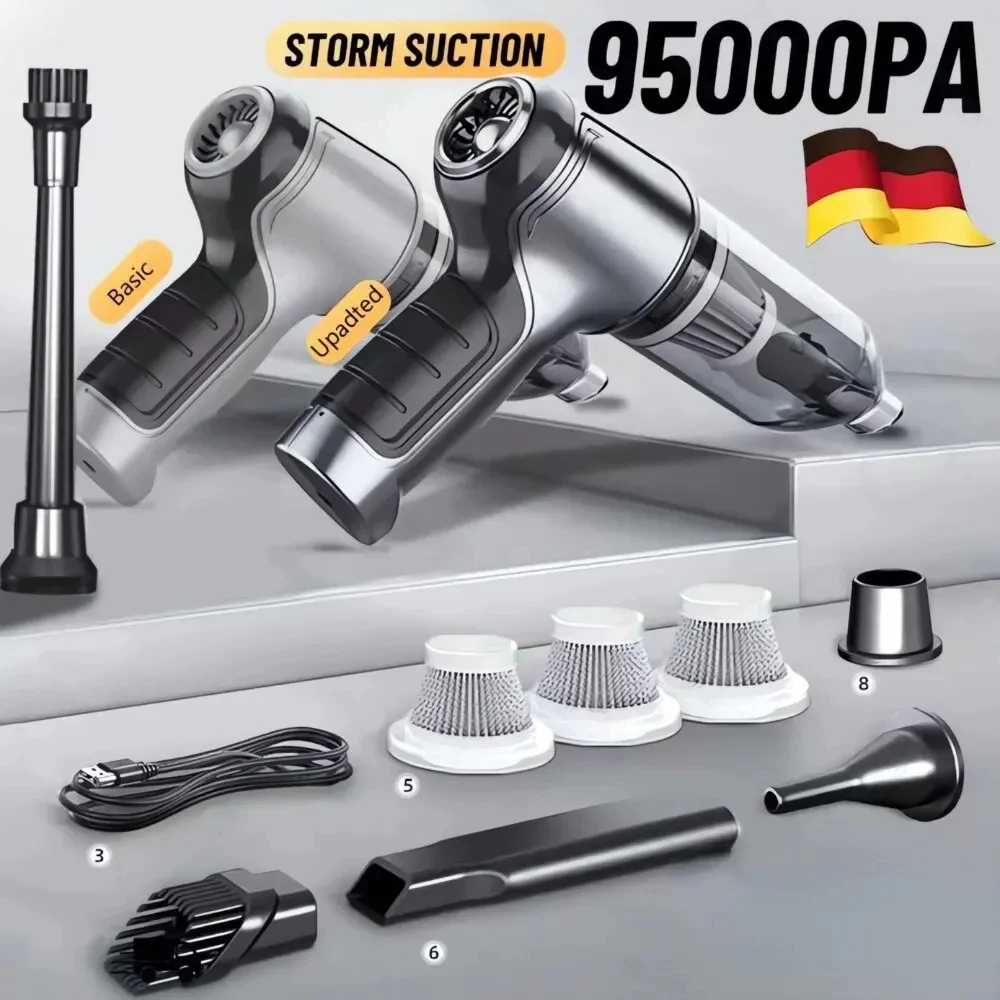 Aspirador de pó sem fio para carro, forte sucção, portátil, para casa e carro, uso duplo, aparelho mini aspirador
