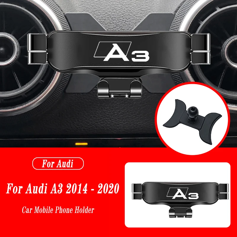 Soporte para móvil de coche para Audi A3 S3 8V 2014-2020, soportes de ventilación de aire, soporte de navegación por gravedad GPS, accesorios para coche