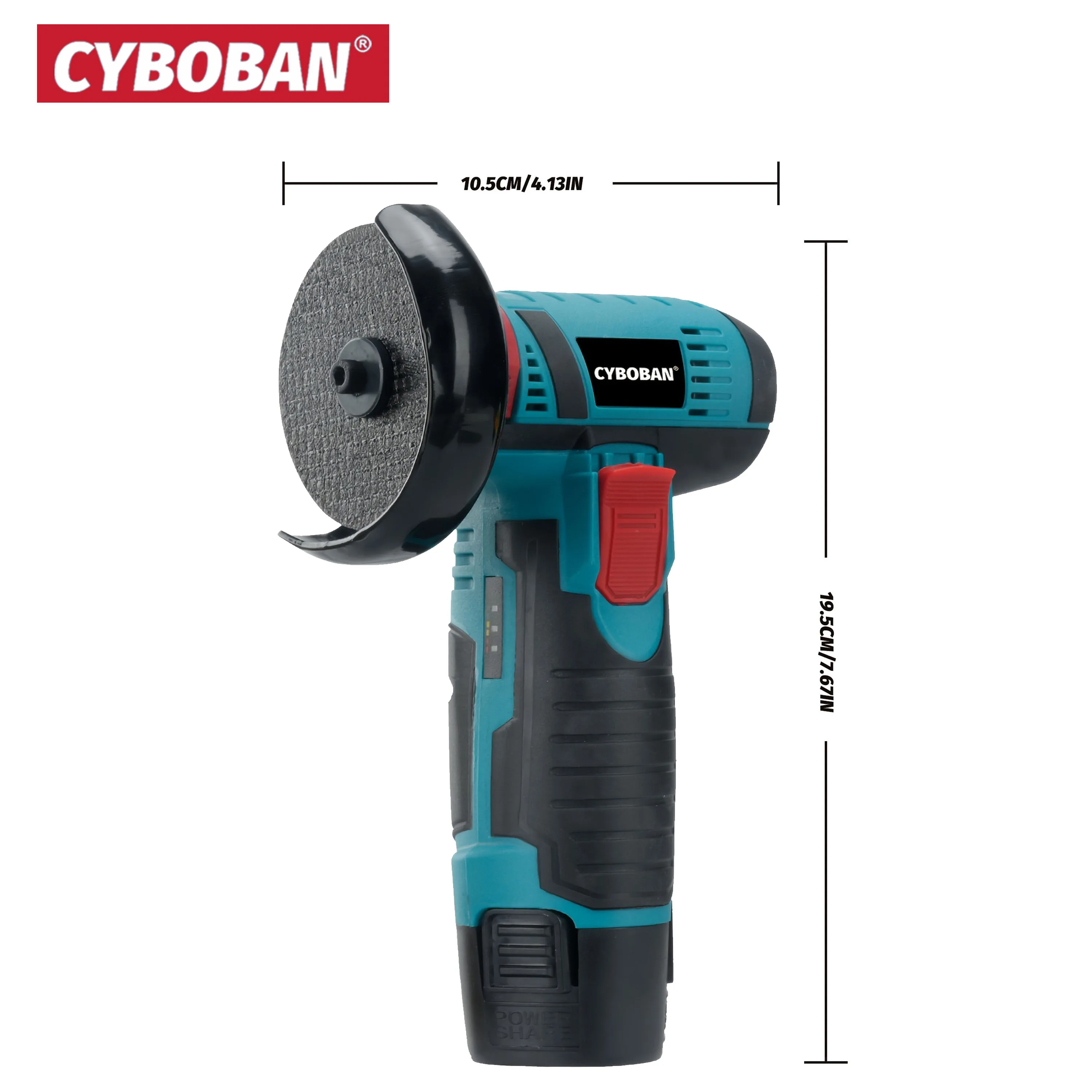 CYBOBAN-Mini amoladora angular de 12v, Motor de cepillo de reparación de automóviles, recargable para cortar diamante, herramienta eléctrica inalámbrica, pulido y moler