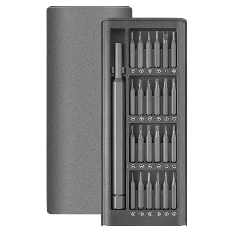 Screwdriver Kit 24 Precision Magnetic Bits DIY Dismountable Screwdriver Set Mini Tool Case for Smart Home PC Phone Repair