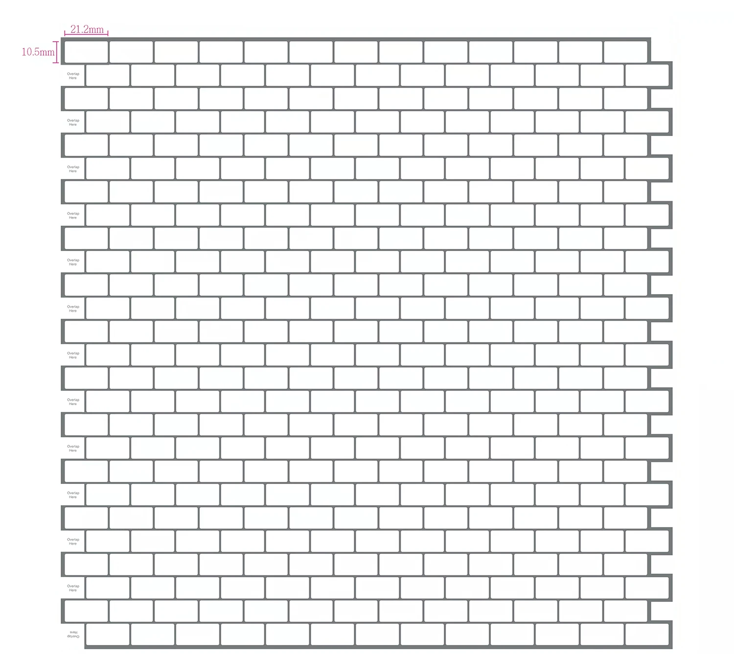 Modelo de casa de muñecas, accesorios para muebles, mini modelo 30x30cm, pegatina de azulejo blanco/papel tapiz, 1/6