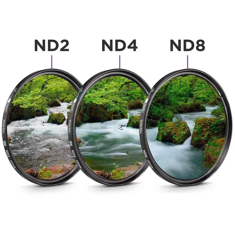 Lightdow Camera Lens Filter 6 in 1 Kits UV+CPL+FLD+ND 2 4 8 49mm 52 55 58 62 67 72 77 82mm Kit for Cannon Nikon Camera Lens