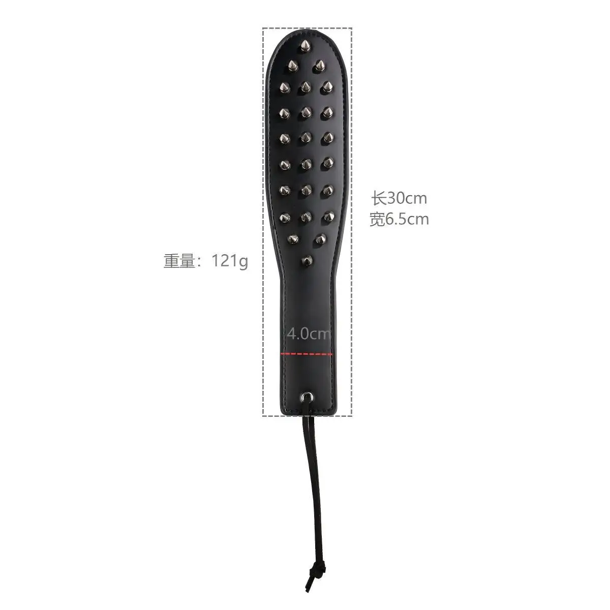 30 ซม.Pu หนัง Punk Rivet Paddles,แส้ม้า Spanking Flogger บทบาทเล่นขี่ม้าสําหรับม้า