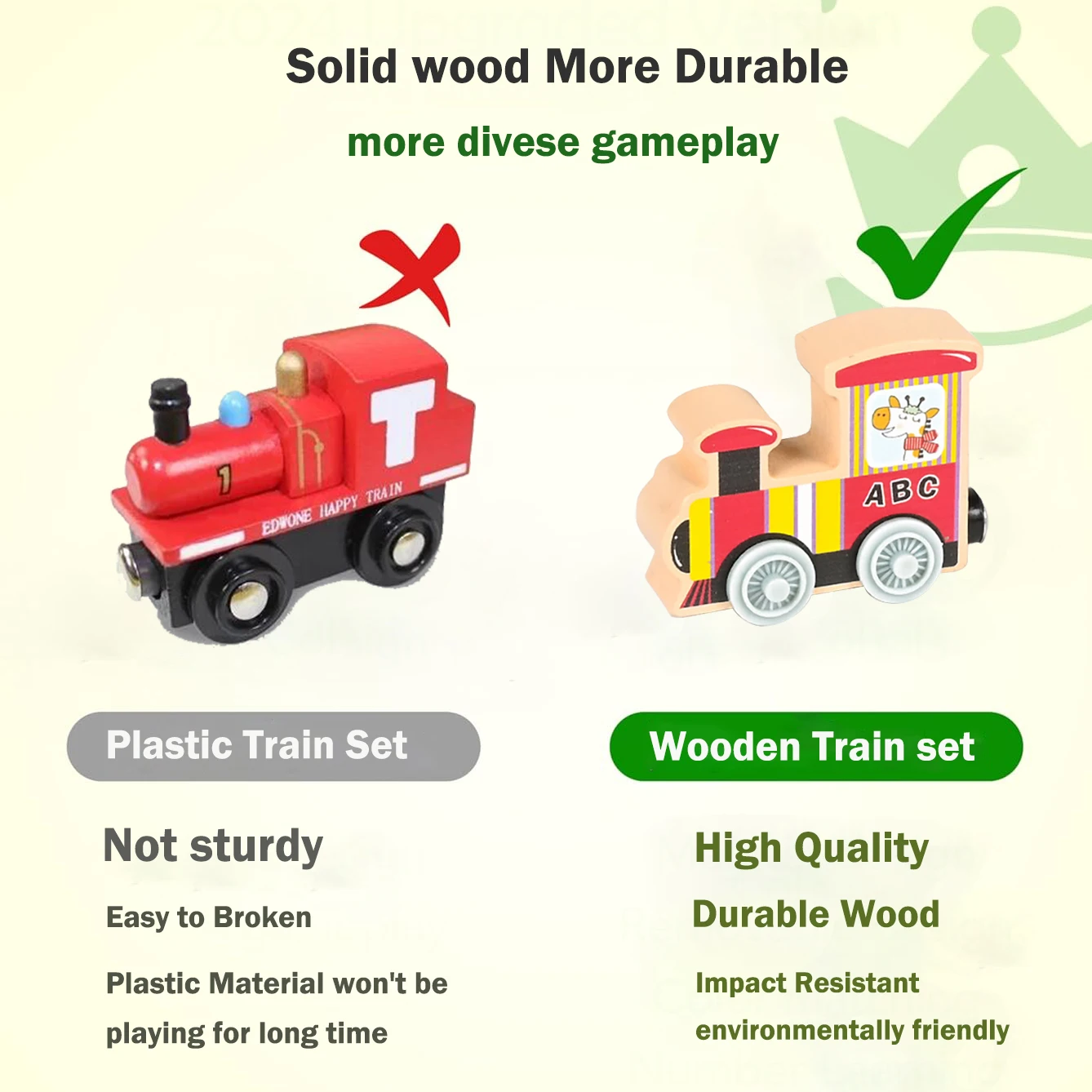 Montessori แม่เหล็กรถไฟไม้ของเล่น Early การศึกษาความรู้ความเข้าใจสัตว์ของเล่น Sorting การเรียนรู้การสอนรถการ์ตูนชุดสําหรับเด็ก