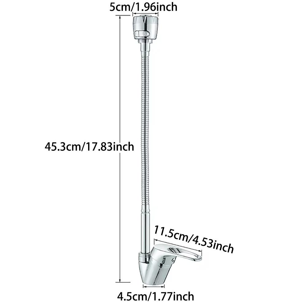 Kitchen Sink Faucet Universal 360°Rotatable Flexible Cold and Hot Water Tap Adjustable Spray Mixer Tap Deck Mounted For Home Use