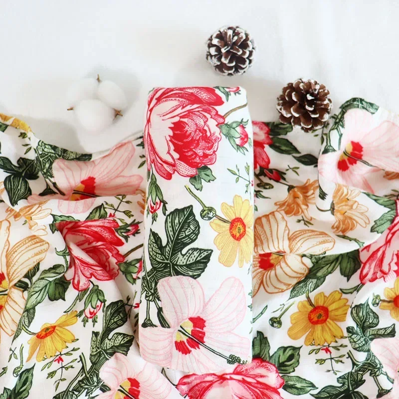 Cobertor De Musselina De Bebê De Algodão De Bambu Macio, Super Envoltório Swaddle, Carrinho Infantil, Capa De Enfermagem, Toalha De Banho, 120x120cm