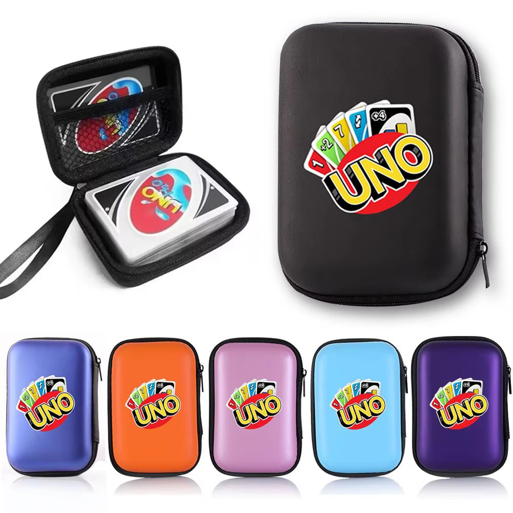 UNO-funda de viaje con cremallera para niños, paquete de almacenamiento de tarjetas de juego de mesa, soporte para tarjetas de entretenimiento, Mini bolsa