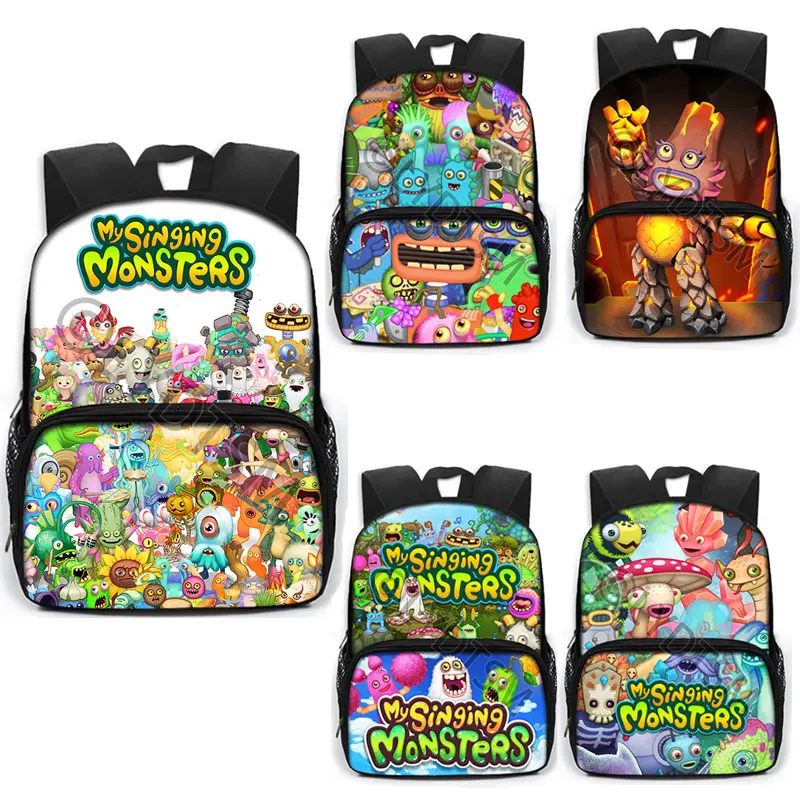 Cartoon My Singing Monsters Backpack for 2-4 Years Old Children School Bags Boys Girls Daypack Kids Kindergarten Bag Bookbag
