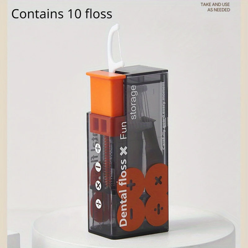 Automatische Tandzijde Opbergdoos Pop-Up Tandzijde Dispenser Met 10 Stuks Floss Tandheelkundige Mondhygiëne Zorg Draagbare