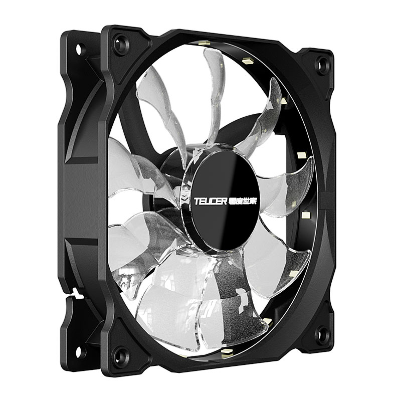 TEUCER B12025 พัดลม PC 120mm 12V 4Pin Vortex Light Effects กันกระแทกเงียบประสิทธิภาพสูงพัดลมระบายความร้อนคอมพิวเตอร์