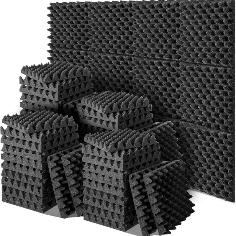 Egg Trough Acoustic Foam 12 Pcs Self-Adhesive Studio Wedge Tiles Sound Proofing Padding Wall Sound Proof Foam Panels