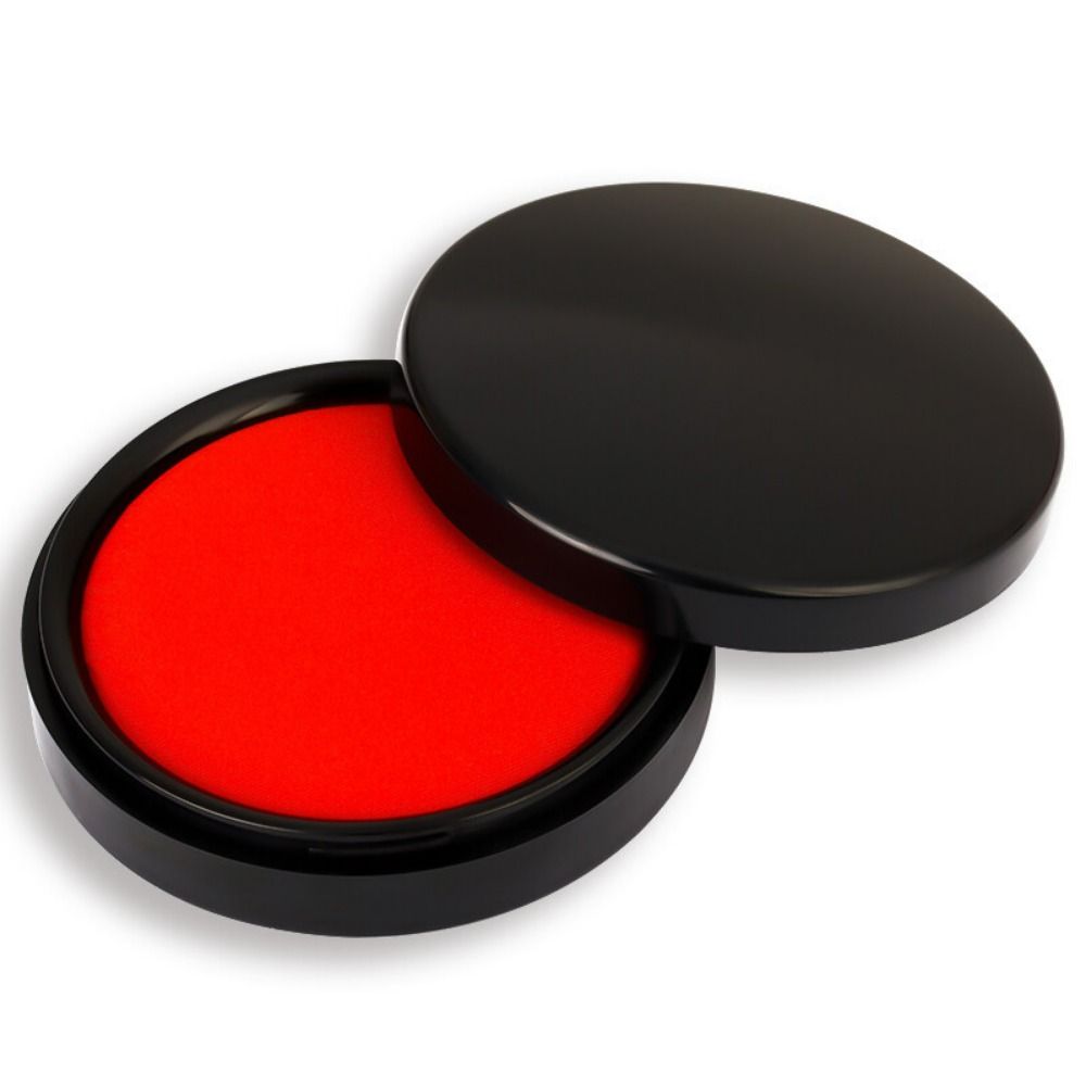 Прозрачная штамповка, мини-чернильная подушечка для отпечатков пальцев, анти-поддельные, быстросохнущие, чернильная подушечка для отпечатков пальцев, красный цвет, водонепроницаемая подушечка для подписи