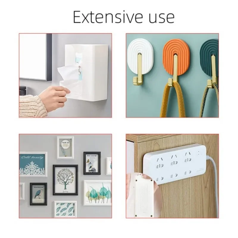 Punch-free Frame Tape Strips Assorted Mounting Self Adhesive Picture Fixed Poster Wall Hook Hanger Stickers for Home Decoration